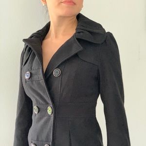 Black Hydraulic winter peacoat